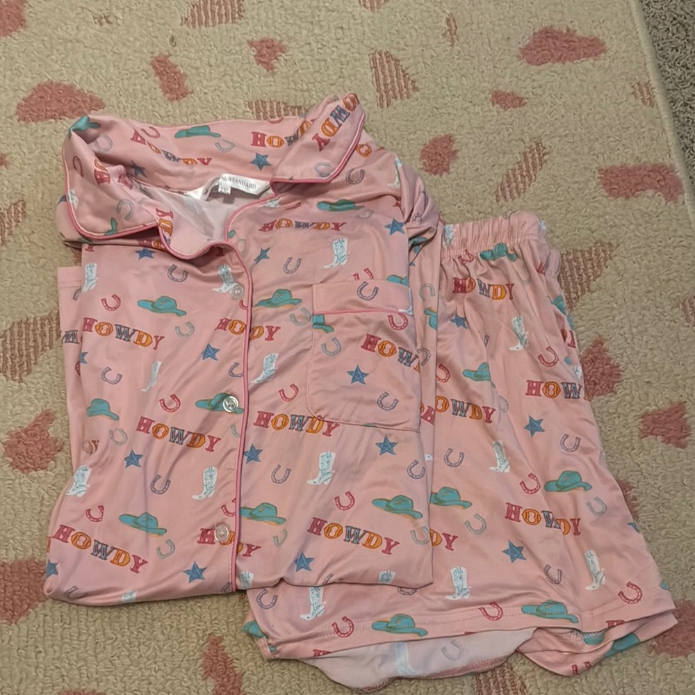 Royal standard howdy pink pajama set